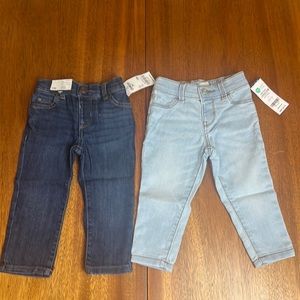 NWT Oshkosh 2 Pair Jeans Bundle, Size 12 Months